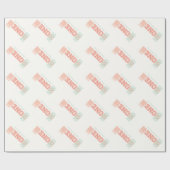 Big Number 1 Stripes Girl 1ste Birthday Gift Wrap Cadeaupapier (Vlak)