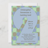 Big Number 2 2nd Boys Birthday Party Invitations, Kaart (Voorkant)