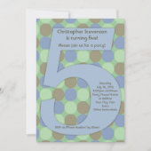 Big Number 5 Boy 5th Birthday Party Kaart (Voorkant)