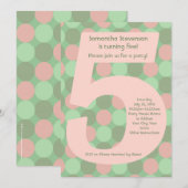 Big Number 5 Girl's 5e verjaardag Kaart (Voorkant / Achterkant)