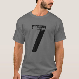 Big Number 7 For 7Th Birthday Seven Years Old Sinc T-shirt