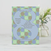 Big Number 8 8th Boy's Birthday Party Kaart (Staand voorkant)