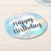 Big Number Bokeh Verjaardag Onderzetters (Gebogen)