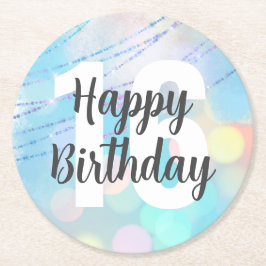 Big Number Bokeh Verjaardag Onderzetters