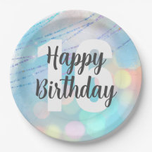 Big Number Bokeh Verjaardagsfeest servetten