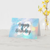 Big Number Bokeh Verjaardagskaarten Kaart (Gele Bloem)