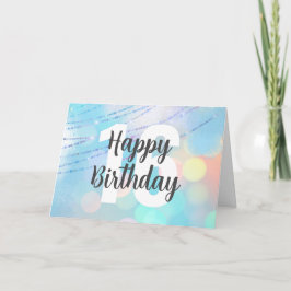 Big Number Bokeh Verjaardagskaarten Kaart