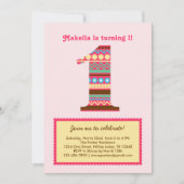 Big Number One Birthday-uitnodiging Kaart (Voorkant)