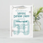 Big Number Vist thema Volwassenpartij Kaart (Staand voorkant)