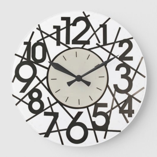 Big Numbers Wall Clock Grote Klok (Voorkant)