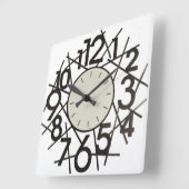 Big Numbers Wall Clock Vierkante Klok (Hoek)