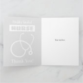 Big Nursing bedankt je kaart met stethoscoop logo (Binnen)