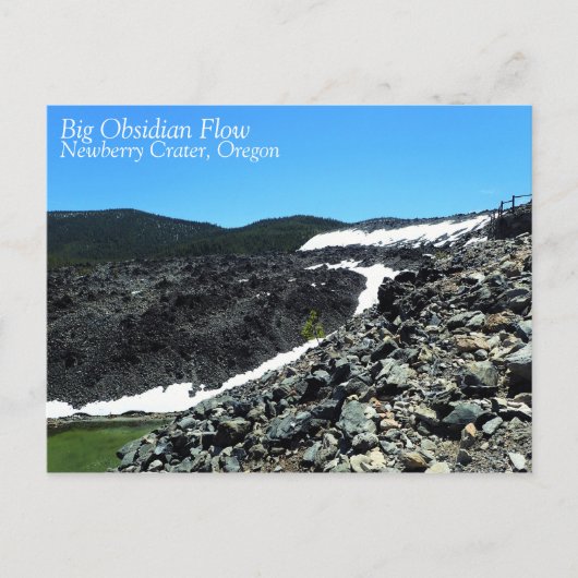 Big Obsidian Flow, Oregon Briefkaart (Voorkant)