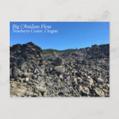 Big Obsidian Flow, Oregon Briefkaart (Voorkant)