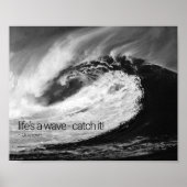 Big Ocean Wave Motivatie Poster (Voorkant)