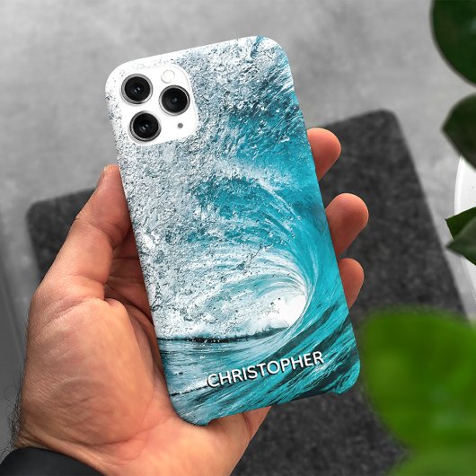 Big Ocean Wave Splash om jouw naam toe te voegen Case-Mate iPhone Case