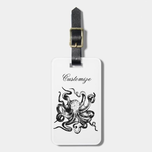 Big octopus Thunder_Cove Bagagelabel (Voorkant verticaal)