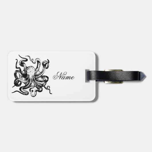 Big octopus Thunder_Cove Bagagelabel (Achterkant horizontaal)