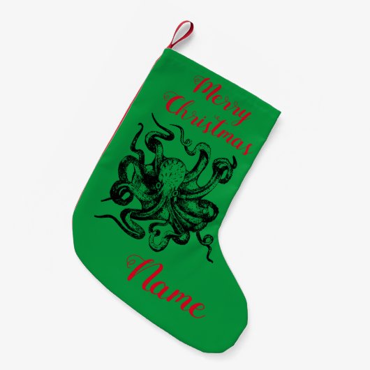 Big octopus Thunder_Cove Kleine Kerstsok (Voorkant (Hangend))