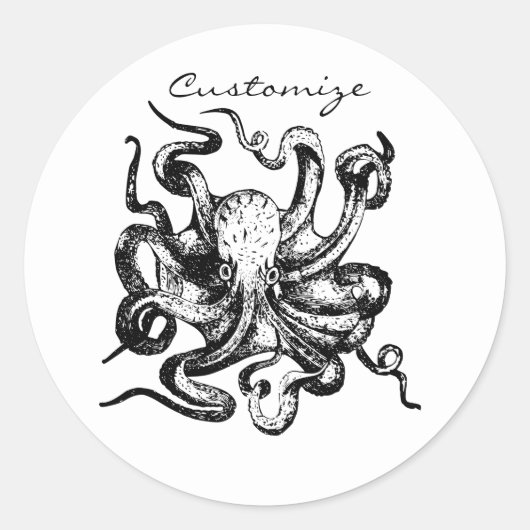Big octopus Thunder_Cove Ronde Sticker (Voorkant)