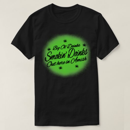 Big Ol dinks hier in Amish Airbrush T-shirt (Design voorkant)