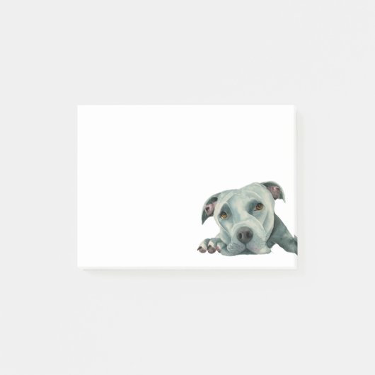 Big Ol' Head - Pit Bull Dog Waterverf schilderen Post-it® Notes (Voorkant)