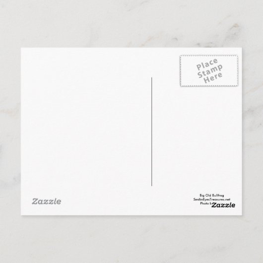 Big Old Bullfrog Animal Briefkaart (Achterkant)