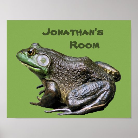 Big Old Bullfrog Kids Room Personalized Poster (Voorkant)