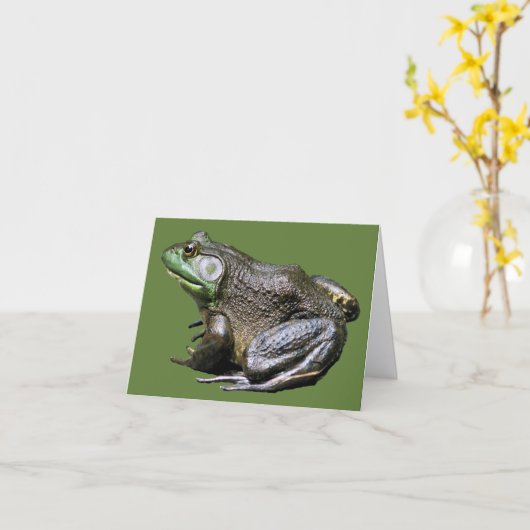 Big Old Bullfrog Nature Note Kaart (Gele Bloem)