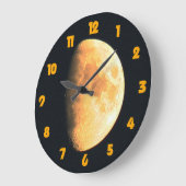Big Old Moon Fat Oranje Numbers wccn Grote Klok (Hoek)