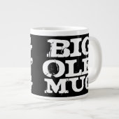 Big Ole' Mok, Giant Jumbo Coffee Mok, zwart-wit Grote Koffiekop (Voorkant rechts)