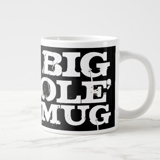 Big Ole' Mok, Giant Jumbo Coffee Mok, zwart-wit Grote Koffiekop (Rechts)