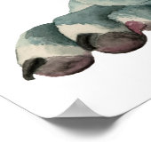 Big Ol'Head | Pit Bull Dog Waterverf Painting Poster (Hoek)