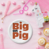Big on Pig Papieren Bordje (Feest)