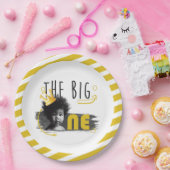 BIG ONE Afro-Amerikaanse Baby Boy Papieren Bordje (Feest)