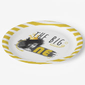 BIG ONE Afro-Amerikaanse Baby Boy Papieren Bordje (Gekanteld)