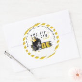 BIG ONE Baby Boy Verjaardag Dank u Ronde Sticker (Envelop)