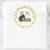 BIG ONE Baby Boy Verjaardag Dank u Ronde Sticker (Tas)