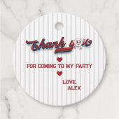 Big One Baseball Rookie van het jaar Eerste Verjaa Bedankjes Labels (Voorkant)