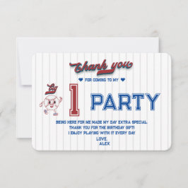 Big One Baseball Rookie van het jaar Eerste Verjaa Bedankkaart