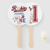 Big One Baseball Rookie van het jaar Eerste Verjaa Handwaaier (Voorkant en achterkant)