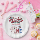 Big One Baseball Rookie van het jaar Eerste Verjaa Papieren Bordje (Feest)