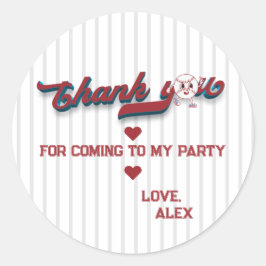 Big One Baseball Rookie van het jaar Eerste Verjaa Ronde Sticker