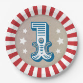 Big One Circus Carnaval Verjaardagsfeest Papieren Bordje (Voorkant)