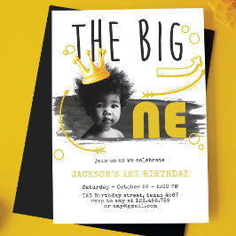 BIG ONE Eerste Verjaardag Foto Kaart