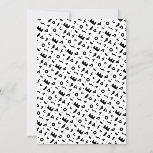 Big One First Birthday Modern Photo Black White Kaart (Achterkant)