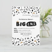 BIG One First Birthday-uitnodiging Kaart (Staand voorkant)