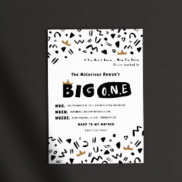 BIG One First Birthday-uitnodiging Kaart