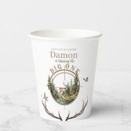 Big One Hunting First Birthday Papieren Bekers