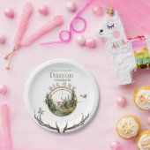 Big One Hunting First Birthday Papieren Bordje (Feest)